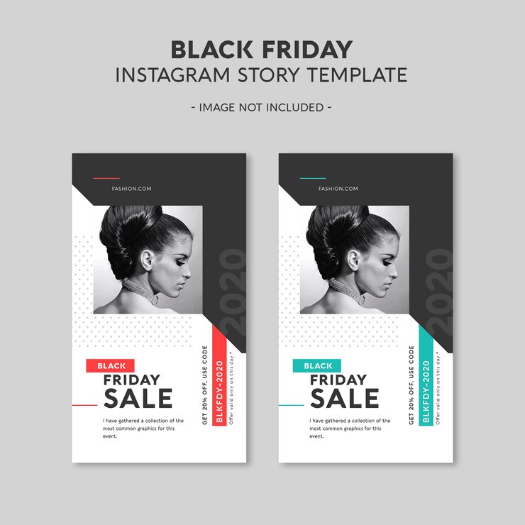 PSD modèle d'histoire instagram black friday