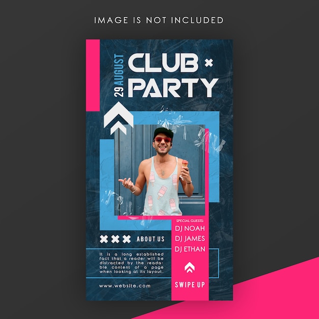 PSD modèle d'histoire instagram club party