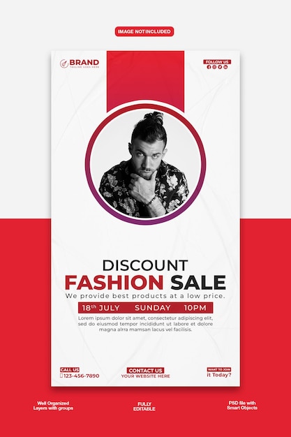Modèle d'histoire Instagram ou Facebook pour la vente de mode