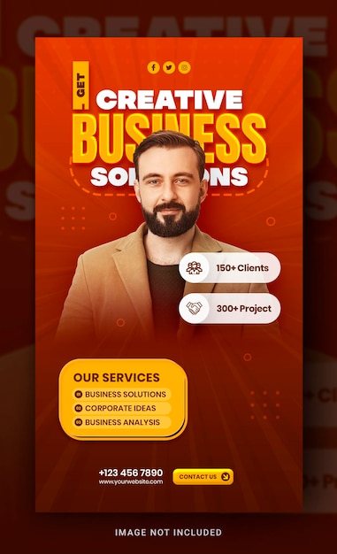 Modèle d'histoire Instagram de promotion commerciale et d'entreprise