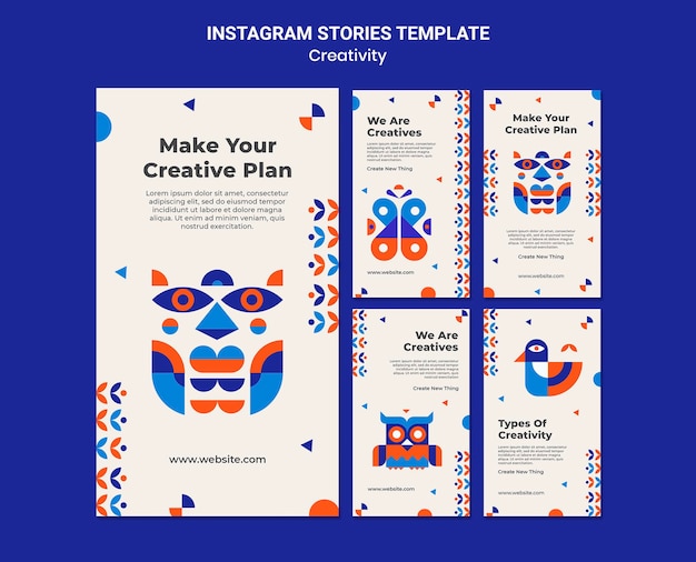 Modèle D'histoires Instagram De Créativité
