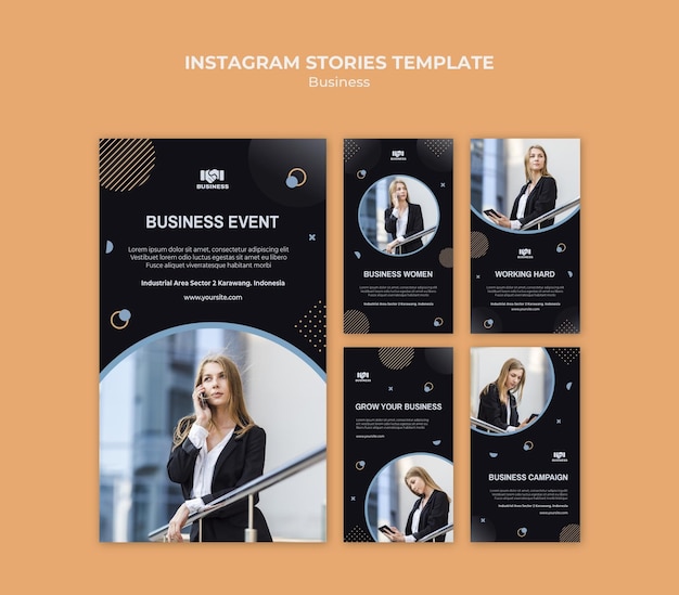 Modèle d'histoires instagram d'événement professionnel