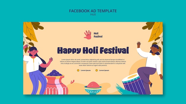 PSD modèle holi design plat