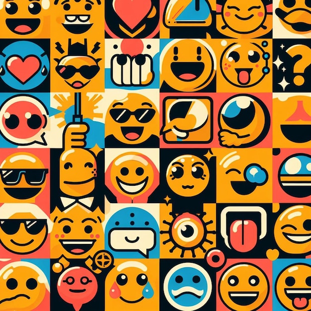 PSD modèle hyperréaliste d'emoticone souriante avatar emoji design fantaisiste texture de tissu sans couture