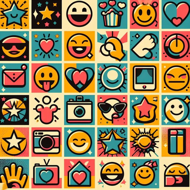 Modèle Hyperréaliste D'emoticone Souriante Avatar Emoji Design Fantaisiste Texture De Tissu Sans Couture