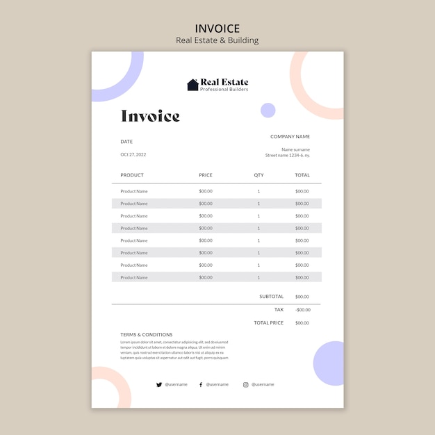 Modèle immobilier design plat