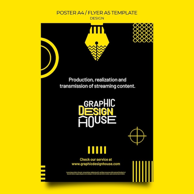 Modèle d'impression de services de conception graphique