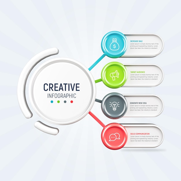 Modèle d'infographie d'entreprise 3d