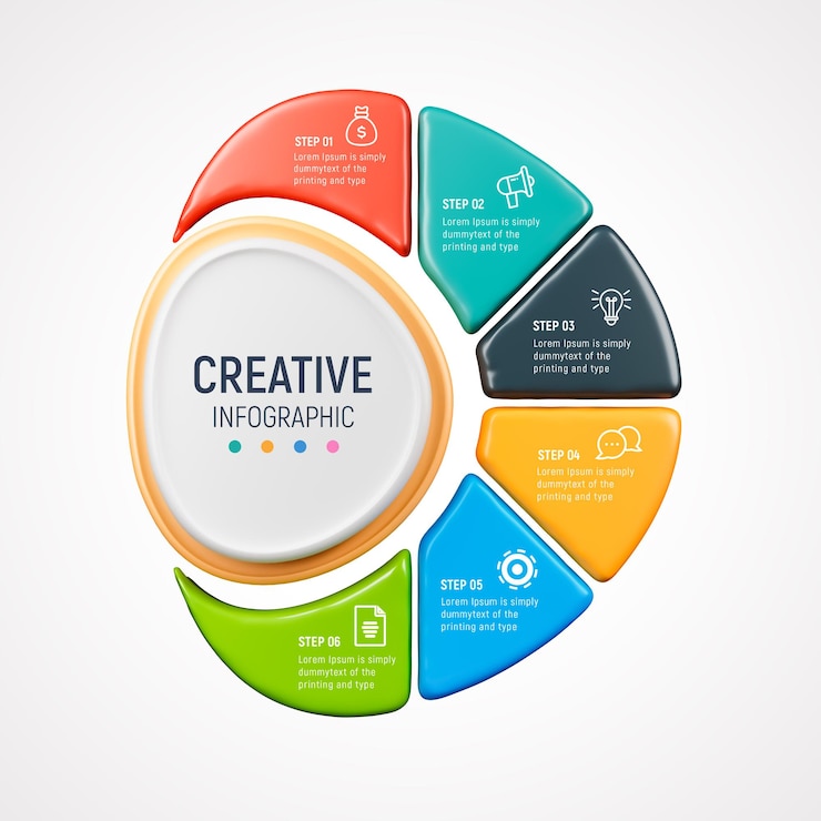 PSD modèle d'infographie d'entreprise 3d