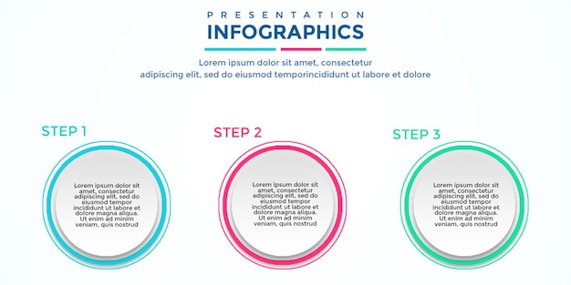 PSD modèle d'infographie de présentation fichier psd modifiable