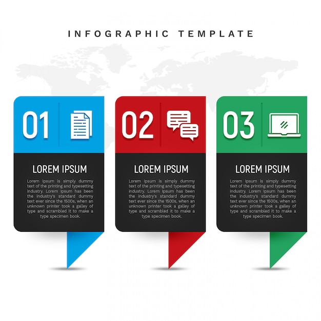 PSD modèle infographique coloré dans le style de la bannière