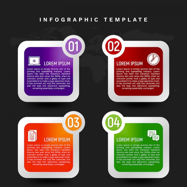 PSD modèle infographique coloré dans le style de la bannière