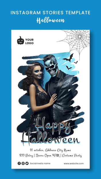 Modèle d'insta d'Halloween et d'autres histoires de médias sociaux