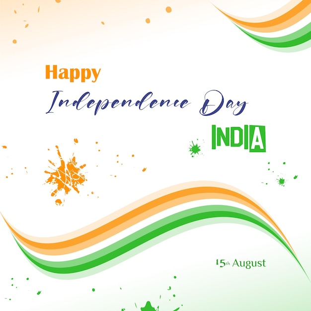 Modèle instagram psd de la fête de l'indépendance de l'inde