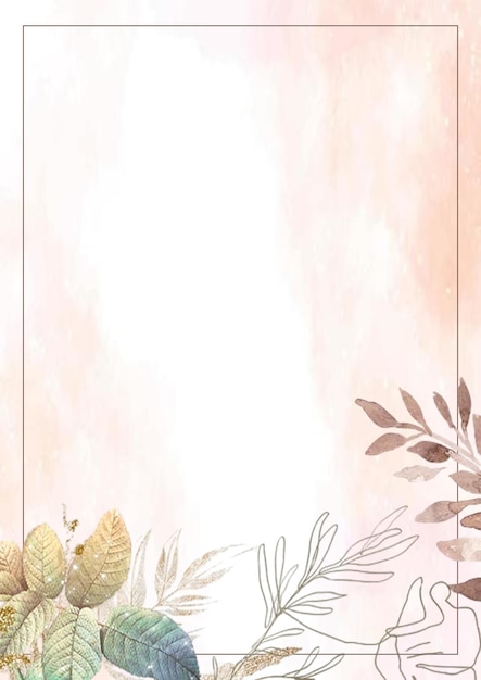 Modèle d'invitation à l'aquarelle botanique élégante