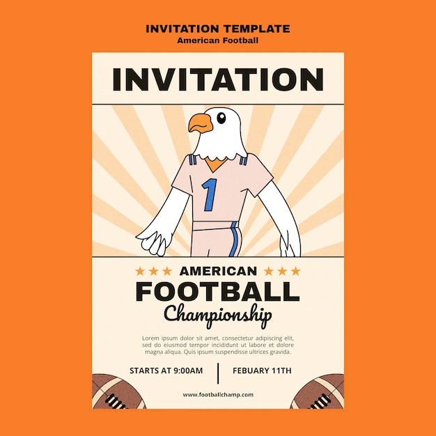 Modèle D'invitation Au Championnat De Football Américain