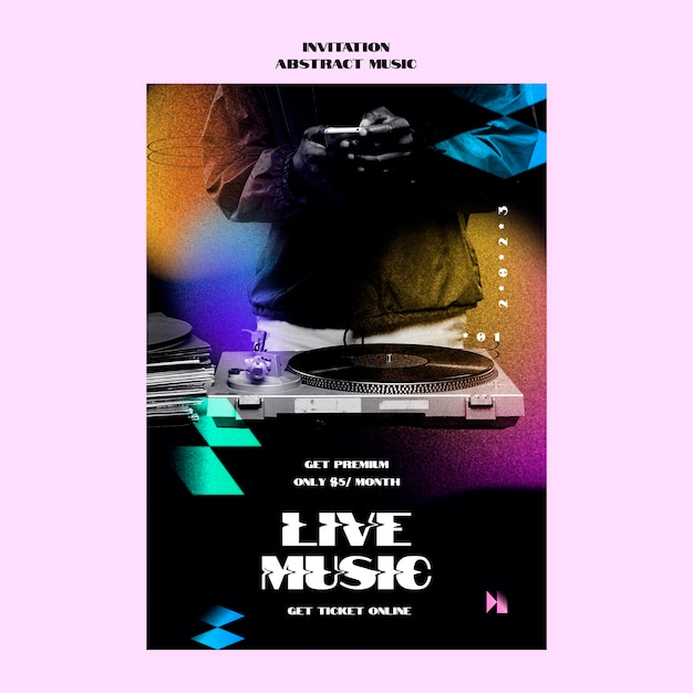Modèle d'invitation au festival de musique