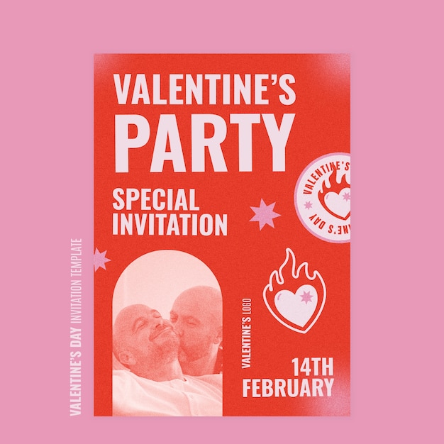 Modèle d'invitation à la célébration de la Saint-Valentin
