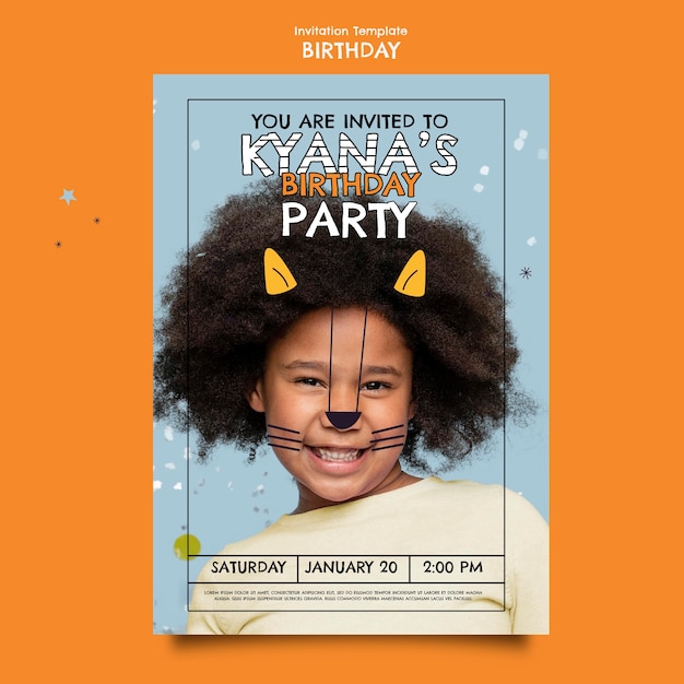 Modèle D'invitation De Fête D'anniversaire