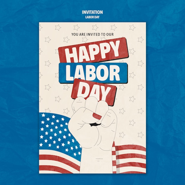 Modèle d'invitation à la fête du travail