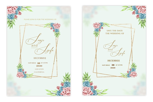 Modèle D'invitation De Mariage Floral