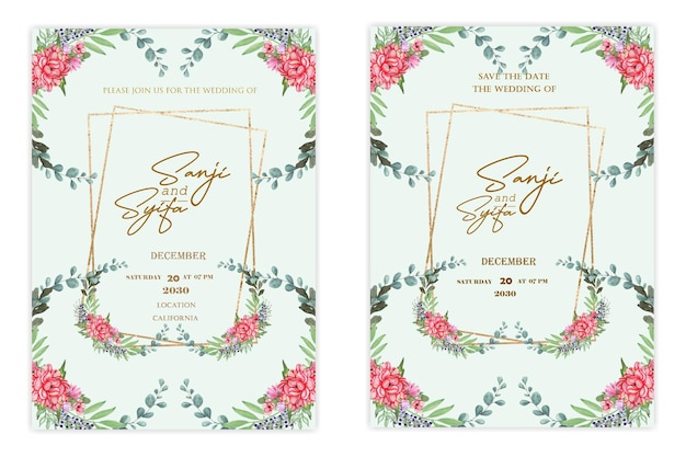 Modèle D'invitation De Mariage Floral