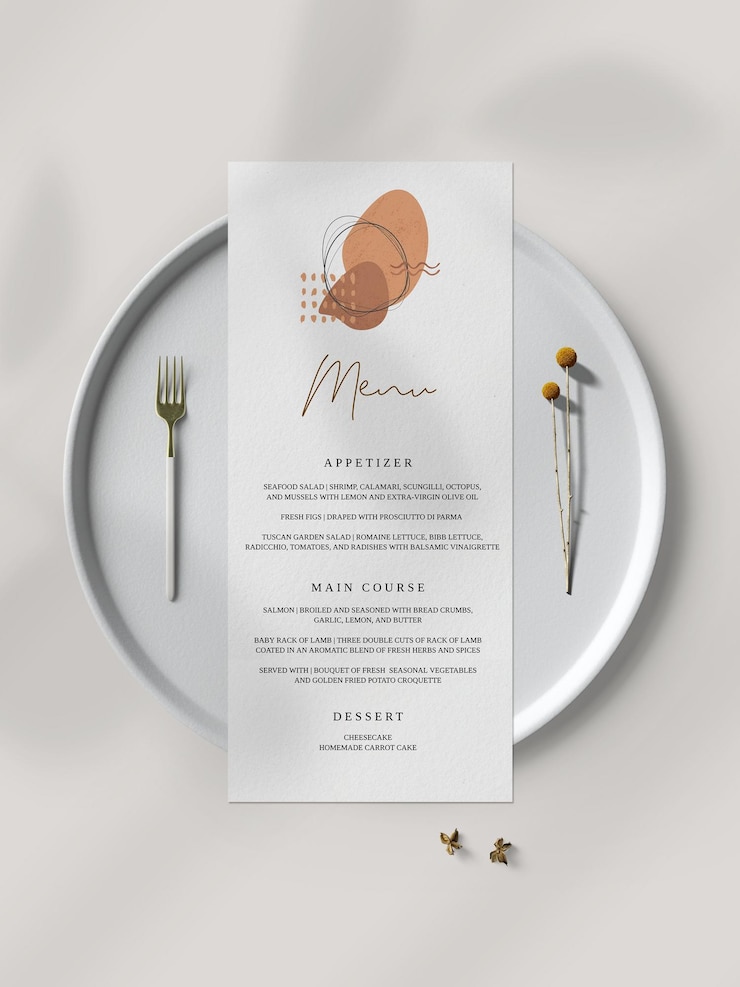 PSD modèle d'invitation de mariage maquette style minimal simple n8
