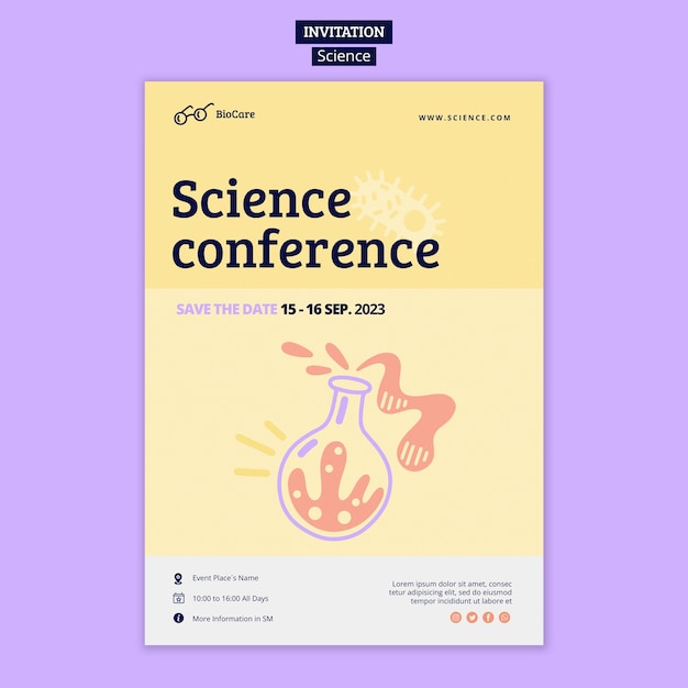 Modèle d'invitation scientifique et technologique