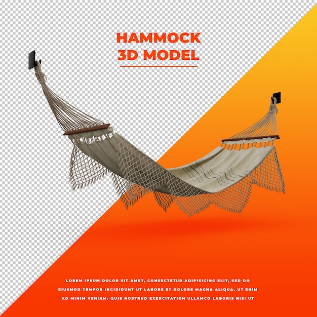 PSD modèle isolé 3d de hamac