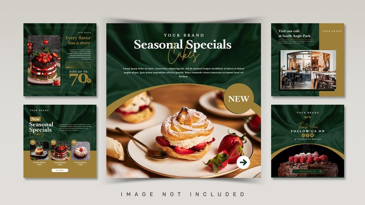 PSD modèle de jeu de publication instagram de médias sociaux de restaurant de concept créatif minimaliste