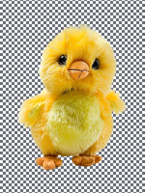 Modèle De Jouet De Peluche Adorable De Poussin De Pâques Isolé Sur Un Fond Transparent