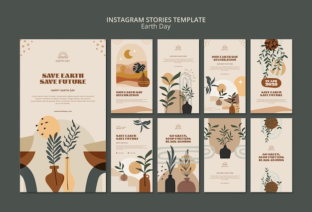 Modèle de jour de la terre design plat