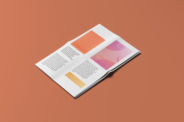 Modèle de journal avec des rectangles de couleurs
