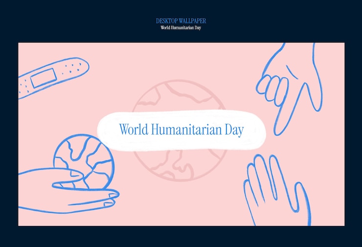 PSD le modèle de la journée mondiale de l'humanité