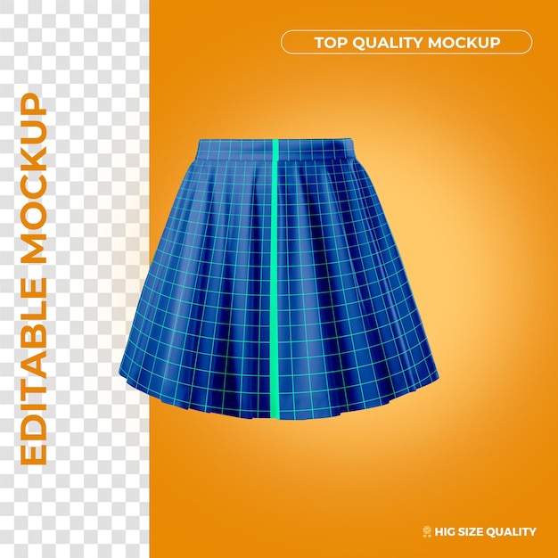 Modèle de jupe plissée bleue