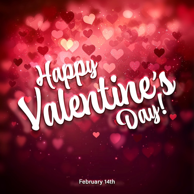 Modèle de lettrage joyeux saint valentin