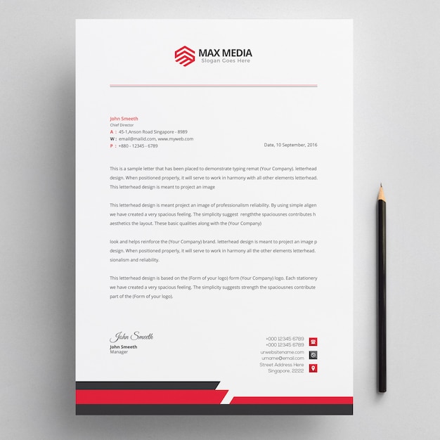 Modèle de lettre