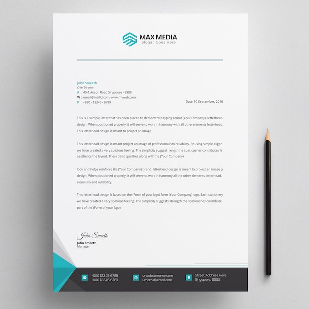 Modèle de lettre