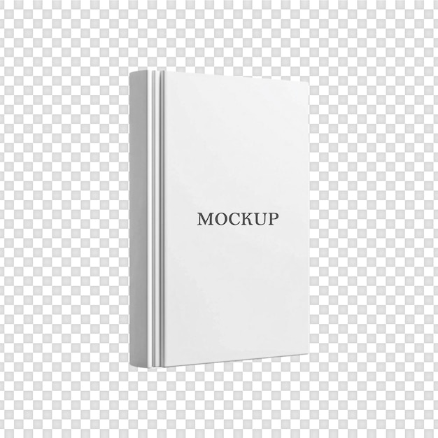 modèle de livre blanc isolé sur un fond transparent