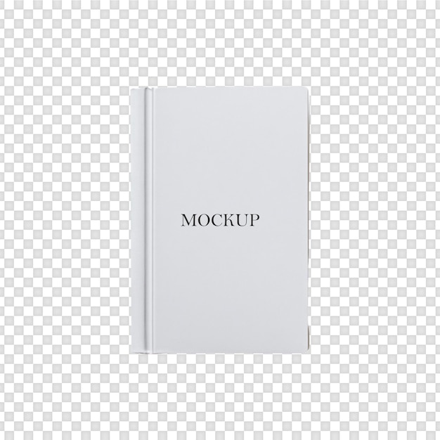 modèle de livre blanc isolé sur un fond transparent