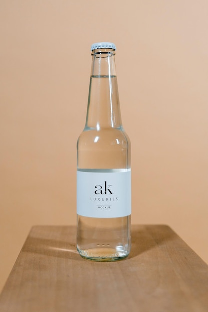 PSD modèle de logo sur une bouteille de boisson gazeuse