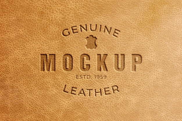 Modèle de logo en cuir découpé