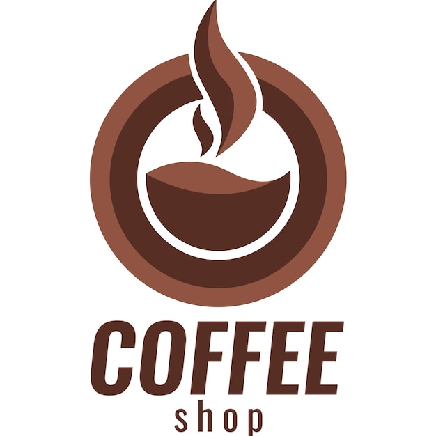 Modèle de logo du café