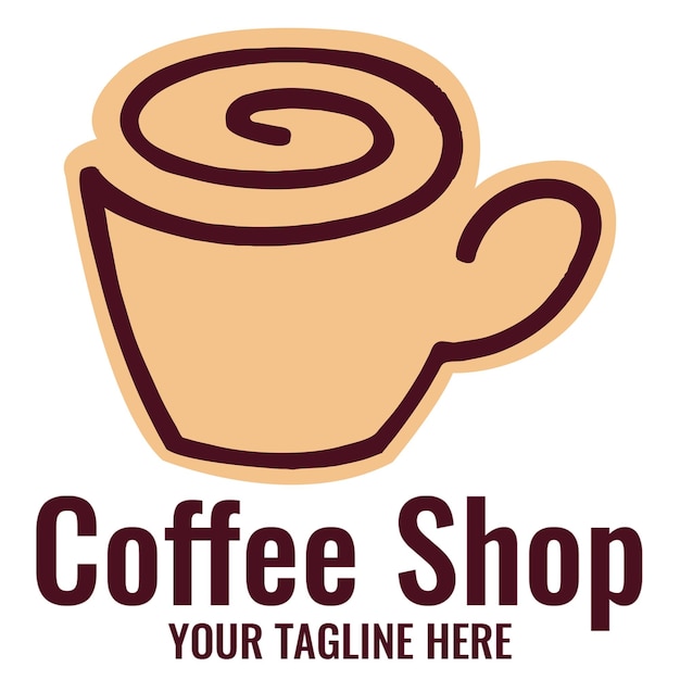 Modèle de logo du café
