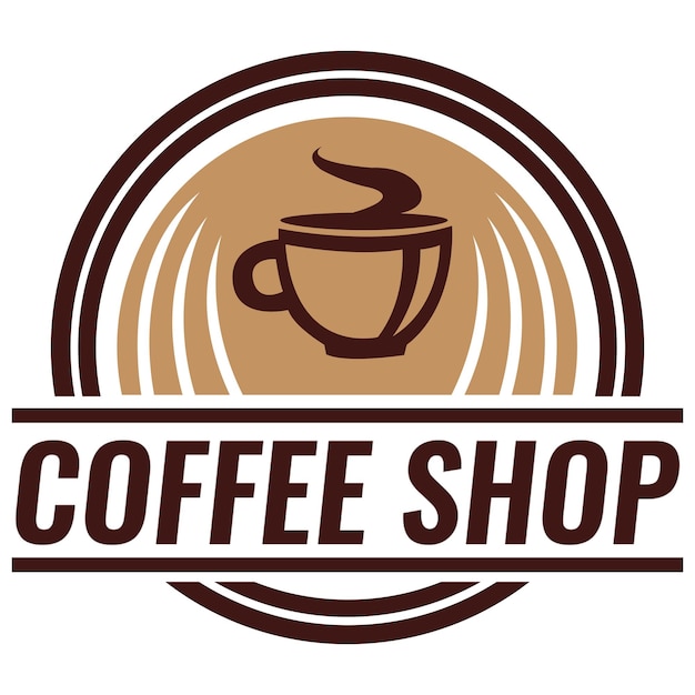 Modèle de logo du café