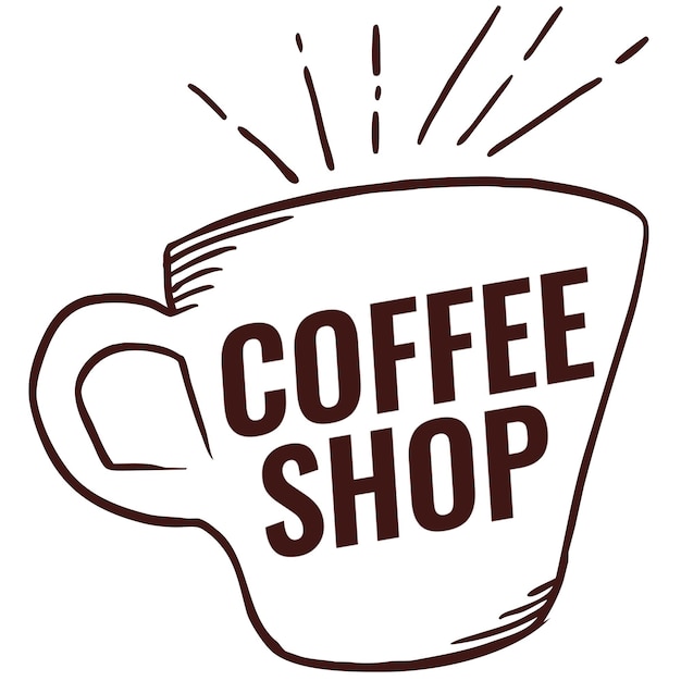 Modèle de logo du café