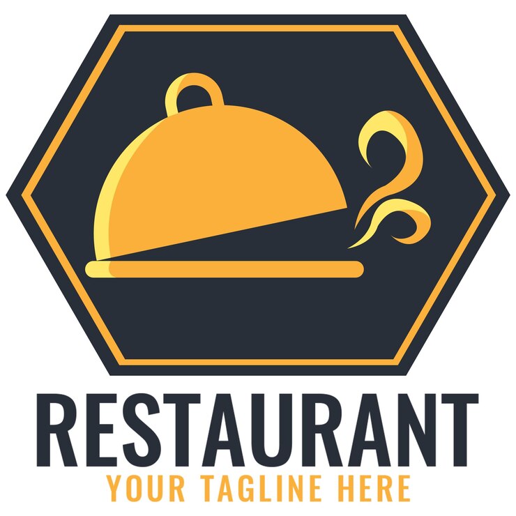 PSD modèle de logo du restaurant