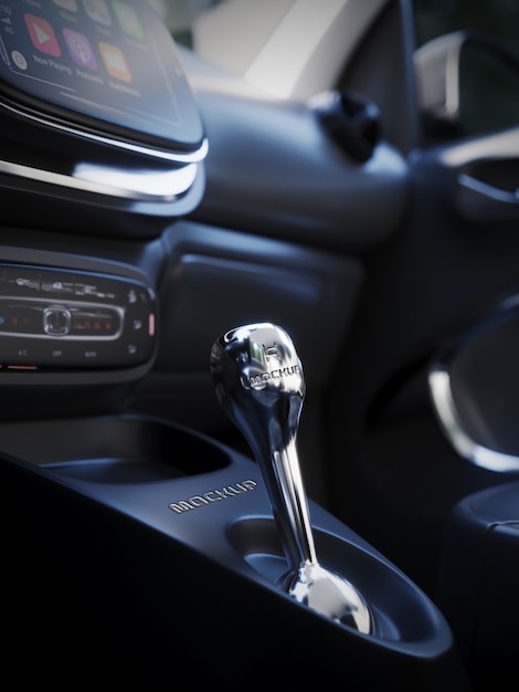Modèle de logo du véhicule à l'intérieur de la voiture