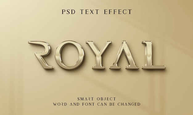 PSD modèle de logo de luxe de style texte royal
