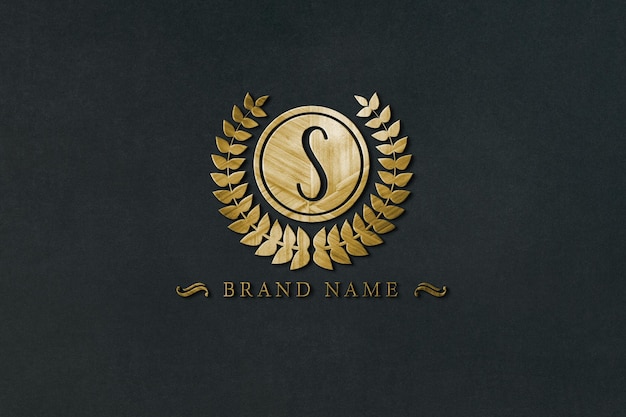 Modèle de logo de panneau de marque réaliste